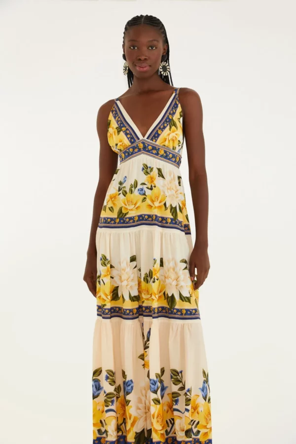 Farm Vestido Longo Estampado Flor Do Rio - Imagem 2