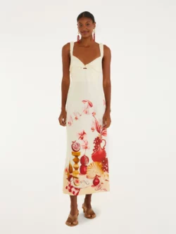 Farm Vestido Cropped Estampado Afrodite