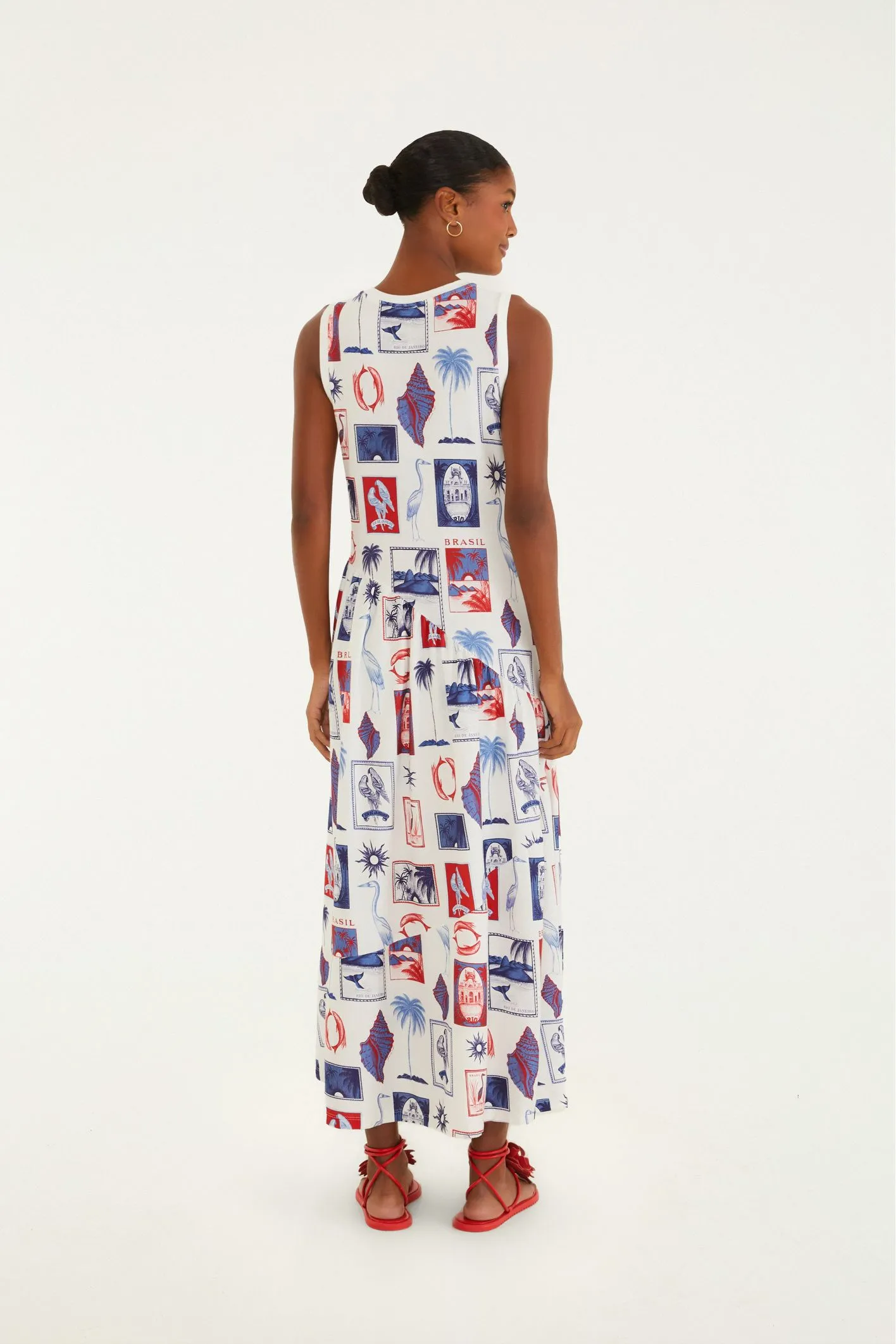 Farm Vestido Cropped Estampado Tropical Vintage - Imagem 4