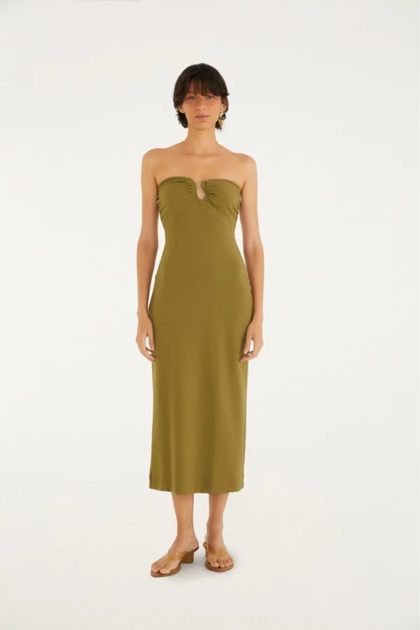 Farm Vestido Midi Aviamento