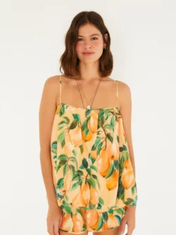 Farm Blusa Estampada Pera Chic