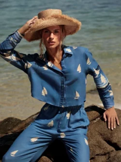 Gapaz Camisa Cropped Barcos