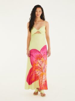 Vestido Enviesado Lírio Tropical