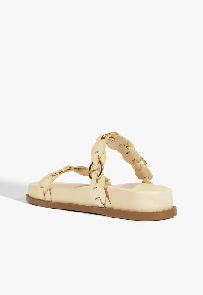 Schutz Sandália Papete Selina Sporty Couro Branca - Imagem 3