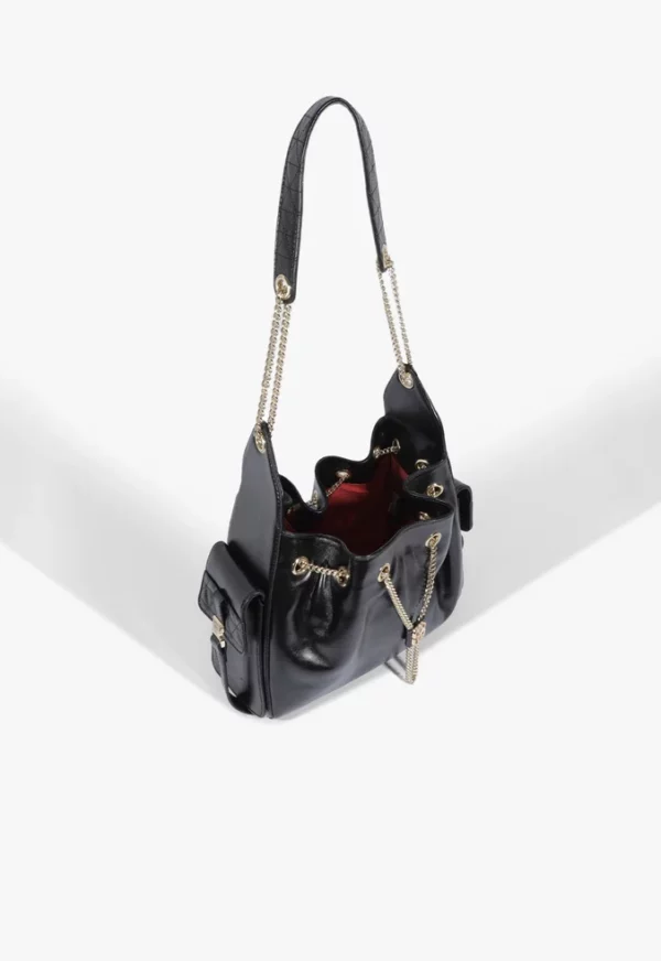 Schutz Bolsa Tiracolo Média Lilibet Couro Preta - Imagem 3
