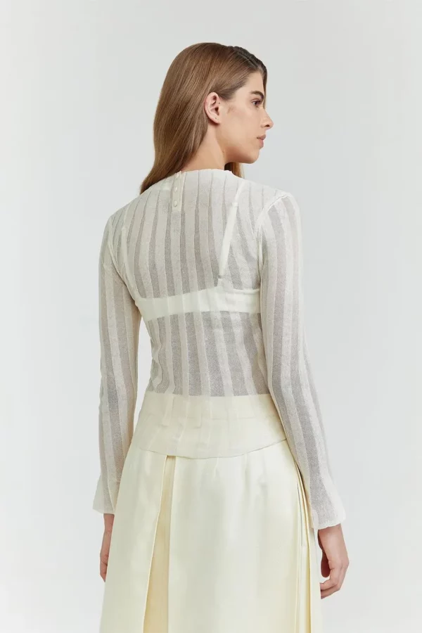NV Blusa Tricot Meline - Bege Marfim - Imagem 4