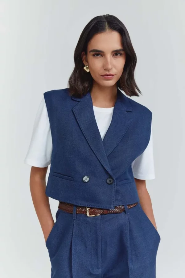 NV Colete Virginia - Azul Denim