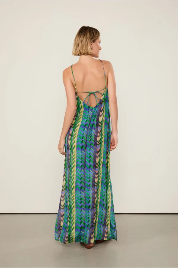 Animale Vestido Midi Costas Amarração Estampado - Imagem 3