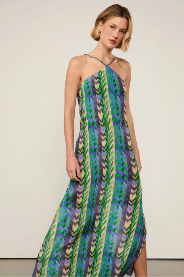 Animale Vestido Midi Costas Amarração Estampado - Imagem 4