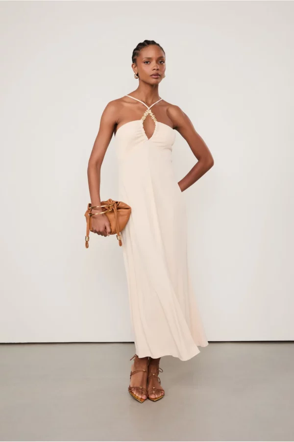 Animale Vestido Jersey Midi Perola