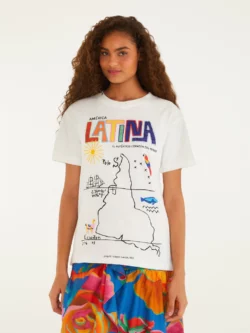 Farm T-Shirt Farm Média América Latina Off White