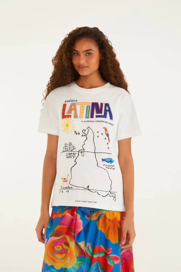 Farm T-Shirt Farm Média América Latina Off White