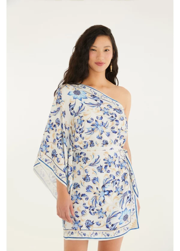 Farm Vestido Ombro Só Estampado Azulejaria - Imagem 2
