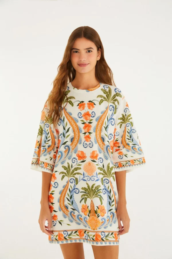 Farm Vestido T-Shirt Big Estampado Tina