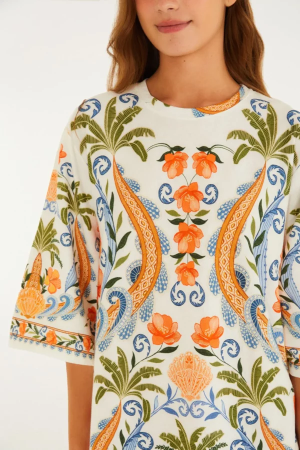 Farm Vestido T-Shirt Big Estampado Tina - Imagem 2