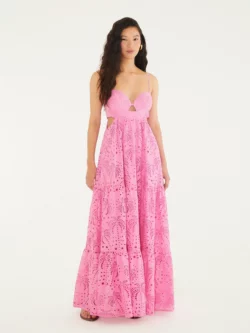 Farm Vestido Midi Laise Tropical