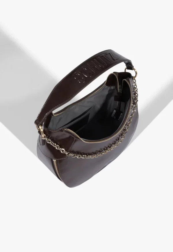 Schutz Bolsa Tiracolo Média Marrom - Imagem 4