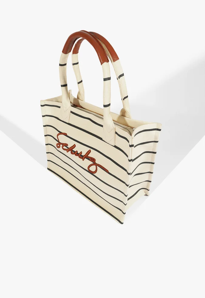 Schutz Bolsa Shopping Osaka Lona Branco - Imagem 2