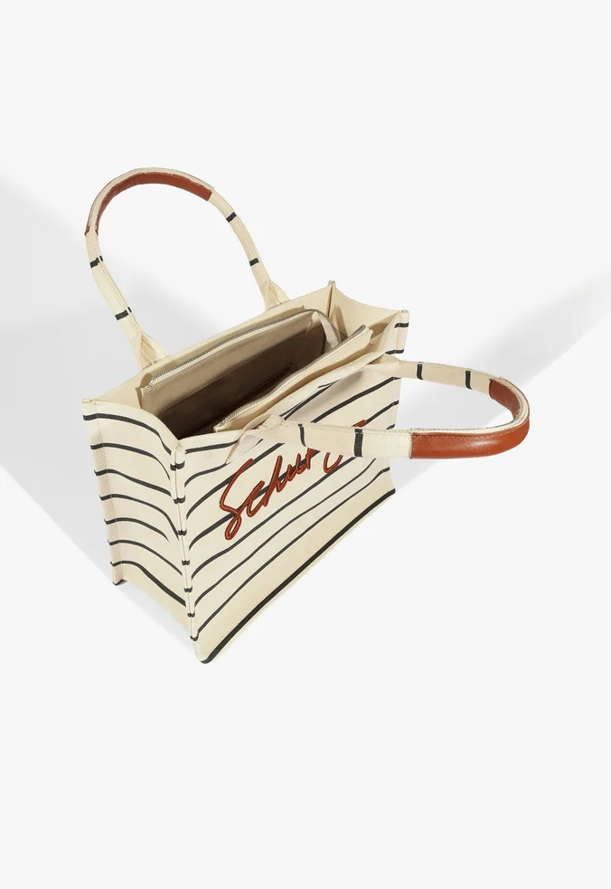 Schutz Bolsa Shopping Osaka Lona Branco - Imagem 5