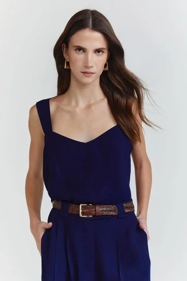 NV Blusa Celia - Azul Oxford