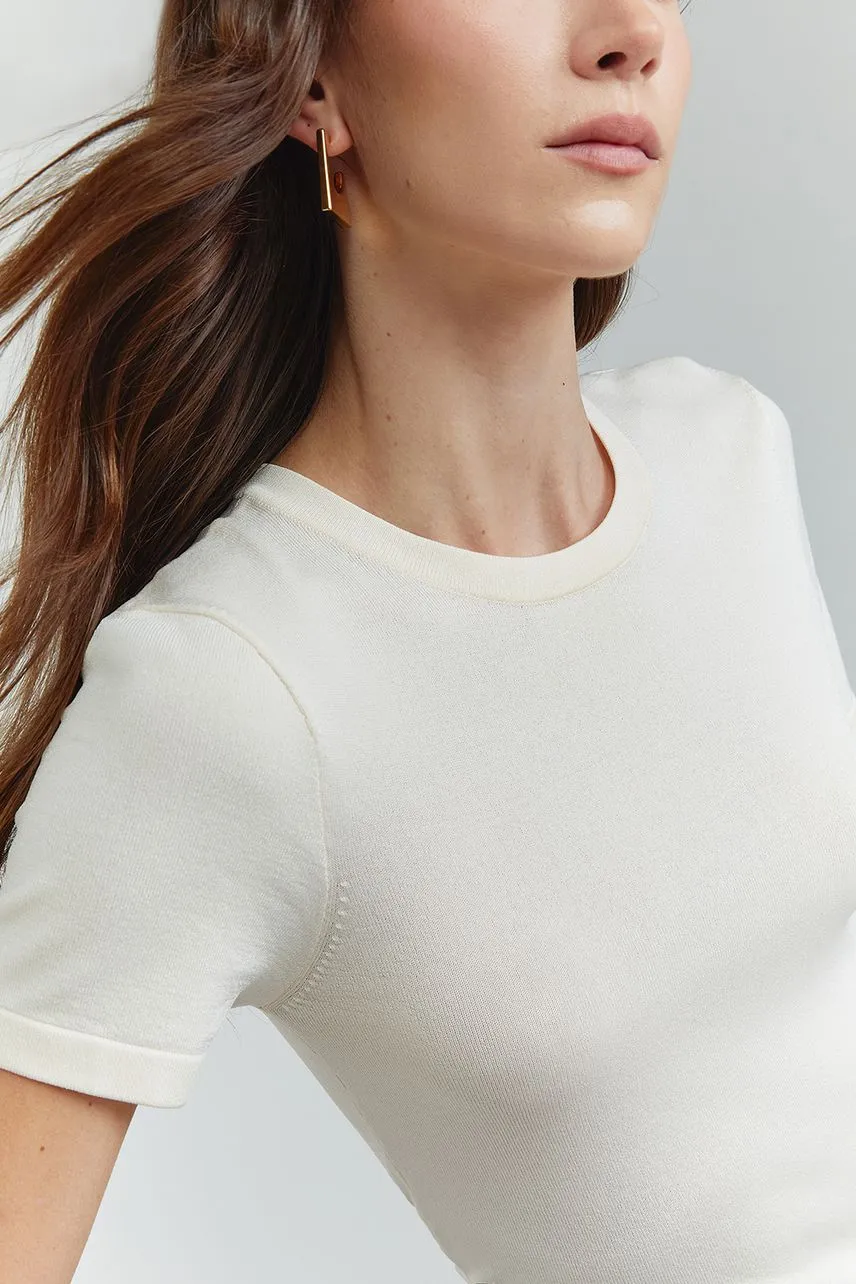 NV Blusa Tricot Leda - Bege Marfim - Imagem 2