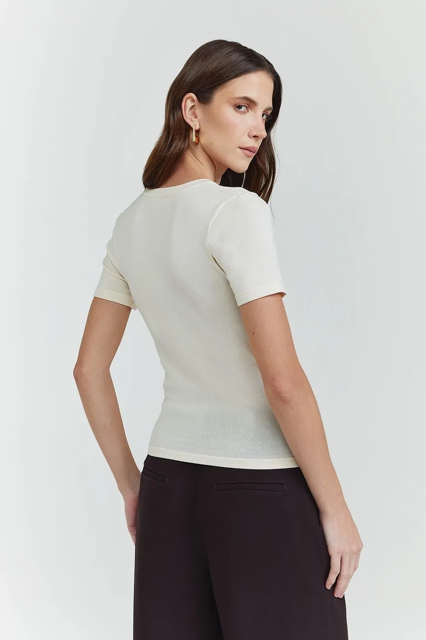 NV Blusa Tricot Leda - Bege Marfim - Imagem 4