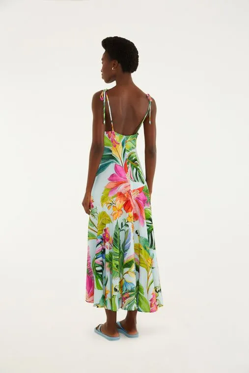 Farm Vestido Cropped Estampado Canto Dos Pássaros - Imagem 3