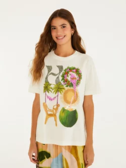 Farm T-Shirt Media Hohoho Off White