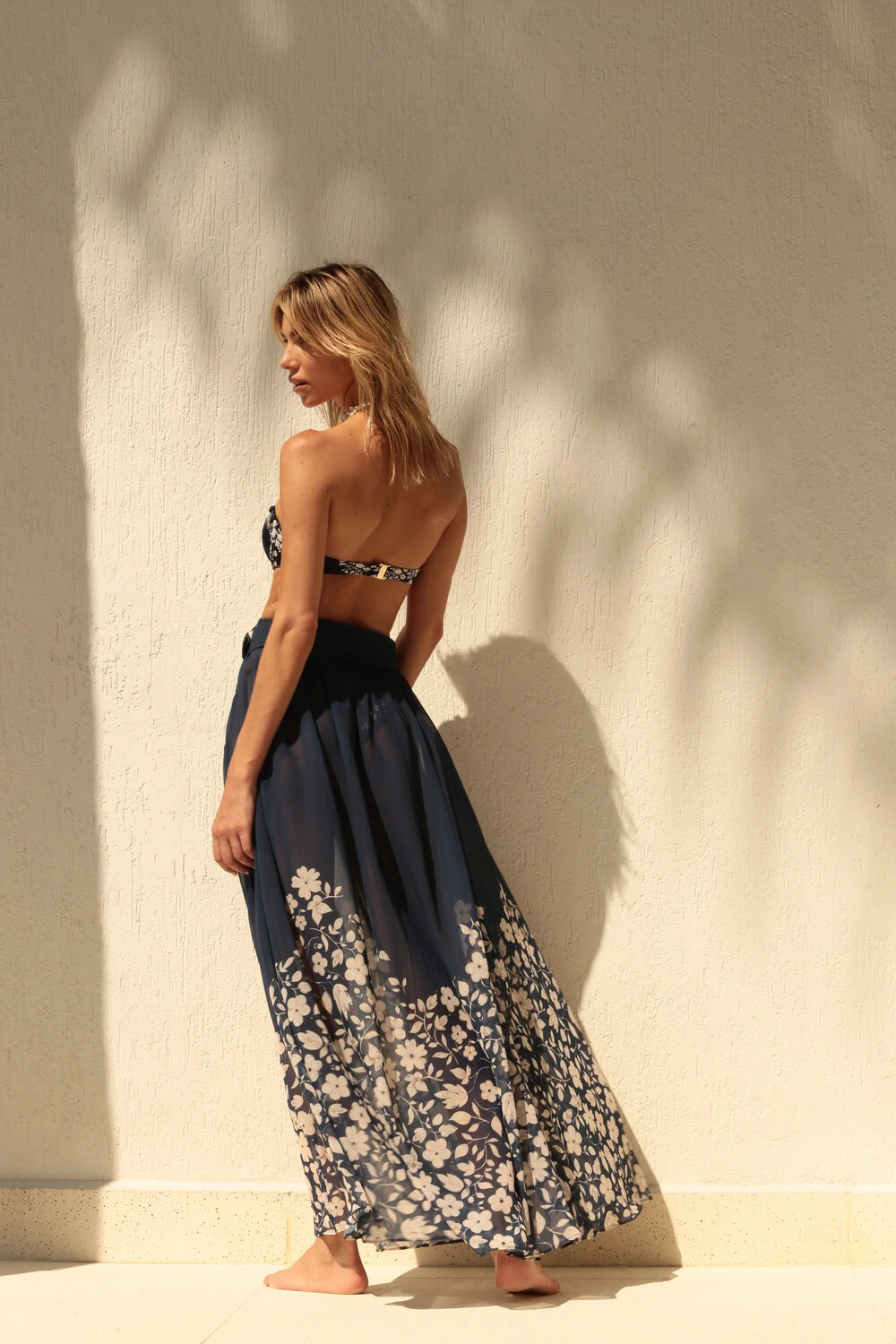 Gapaz Saia Menorca Floral Navy - Imagem 2