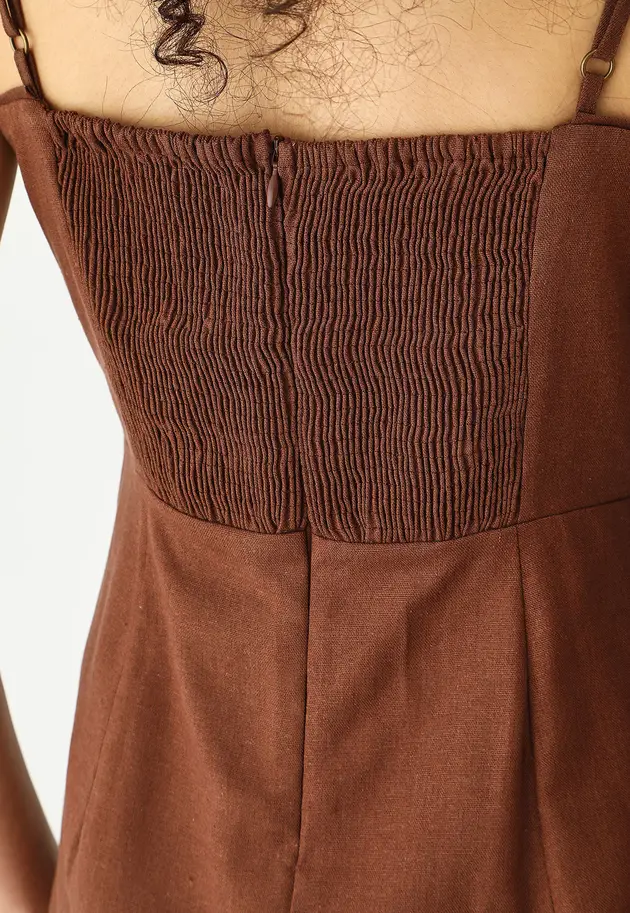 Farm Vestido Curto Franzido - Imagem 3