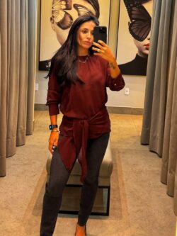 Animale Top Amarração Rum Marrom