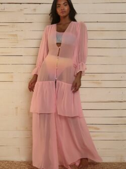 Gapaz Saída de Praia de Malha Rosa Chiclete