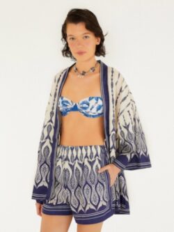 Farm Kimono Estampado Peixe Correnteza