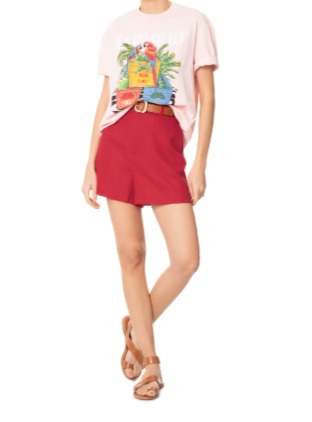 Short Feminino Recorte Frente