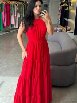 Le Blanc Vestido Longo frente Unica