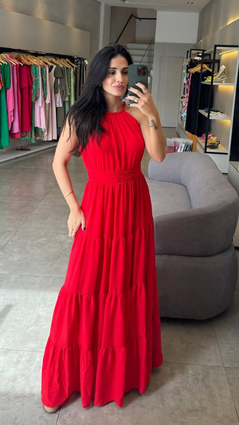 Le Blanc Vestido Longo frente Unica