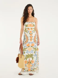 Farm Vestido Longo Tina