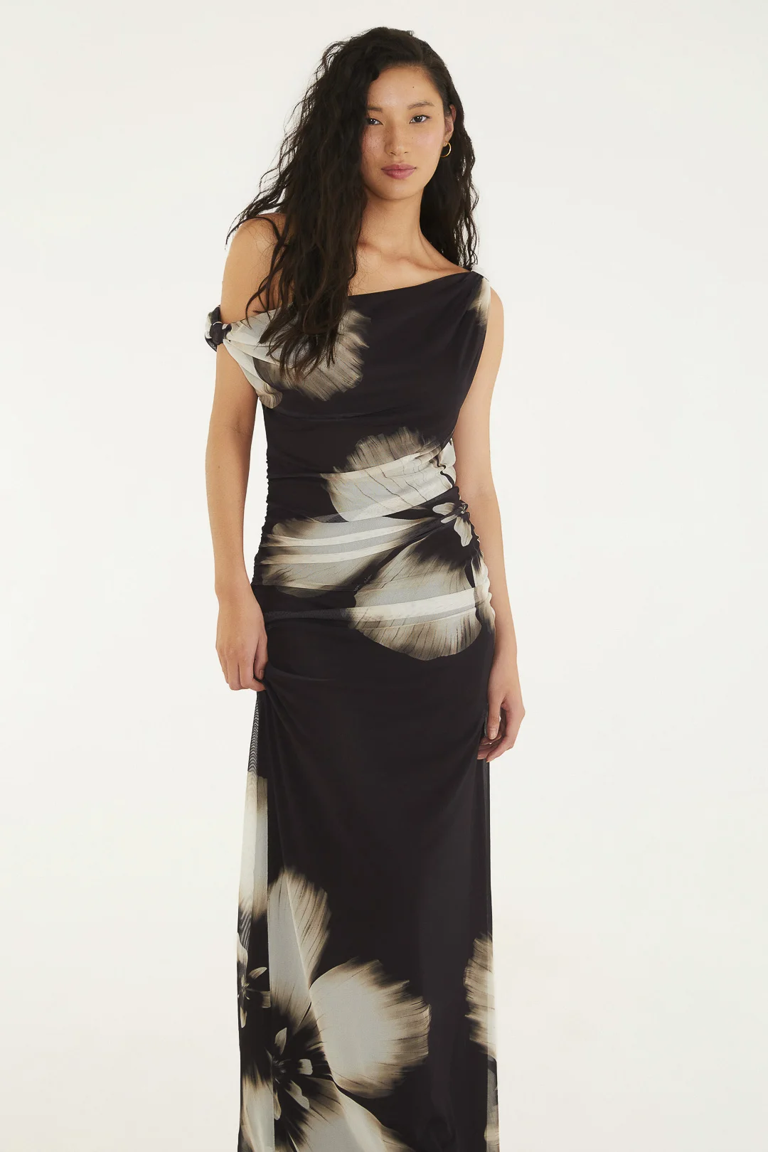 Farm Vestido Tule Cropped Maya