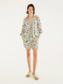 Farm Short Estampado Azulejaria