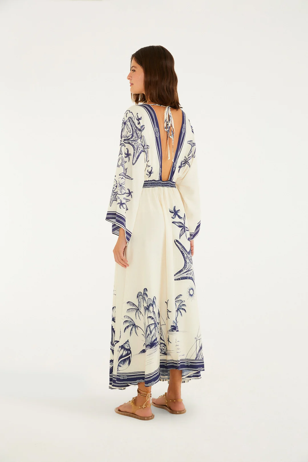 Farm Vestido Midi Mar De Ondas - Imagem 3