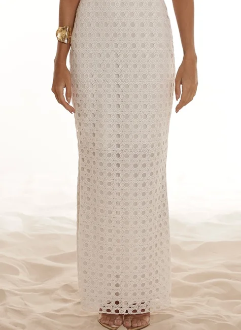 Dot Conjunto Blusa Peplum E Saia Longuete - Imagem 3