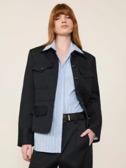 Animale Jaqueta Com Bolsos Preta