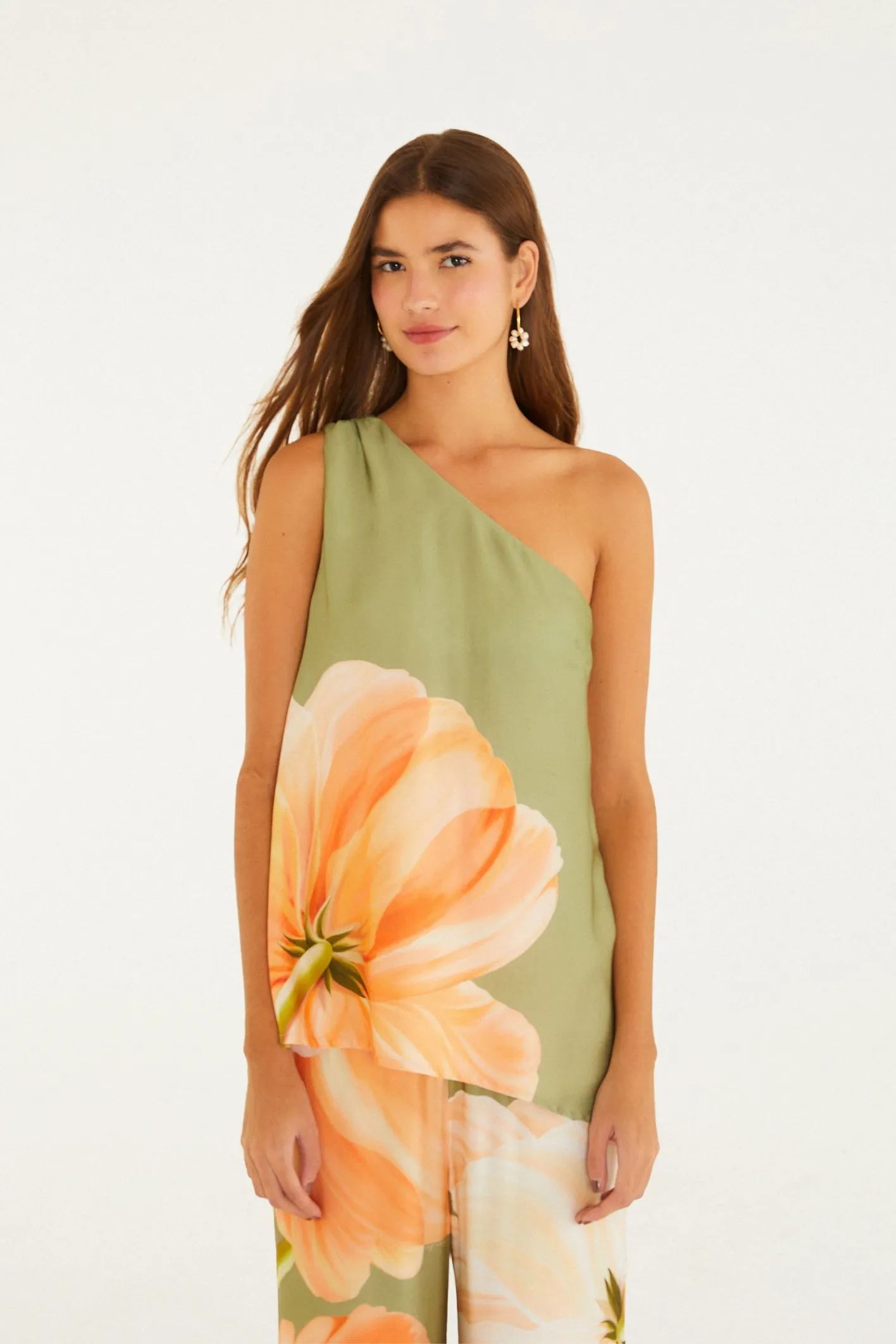 Farm Blusa Estampada Amarilis