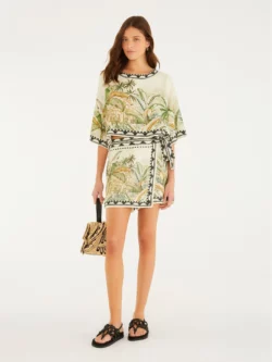 Farm Short Saia Estampado Teresa Lenço