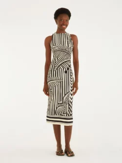 Farm Vestido Midi Listra Tropical