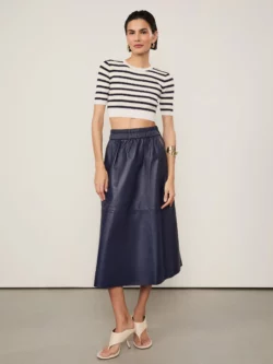 Animale Saia De Couro Midi Cód Elástico