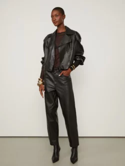 Animale Calca De Couro Basic Preta