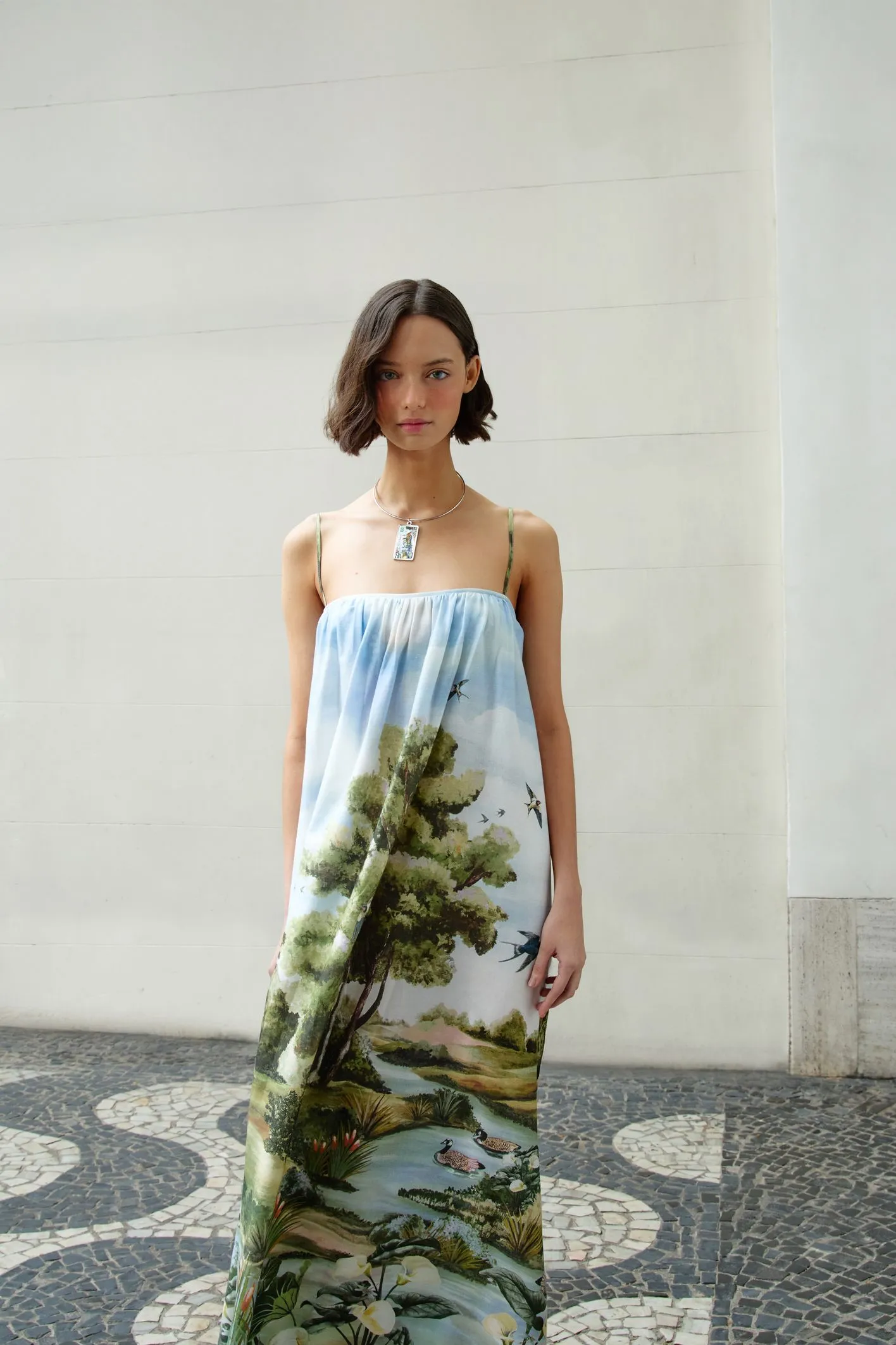 Farm Vestido Longo Alcinhas Estampado Boa Vista - Imagem 2