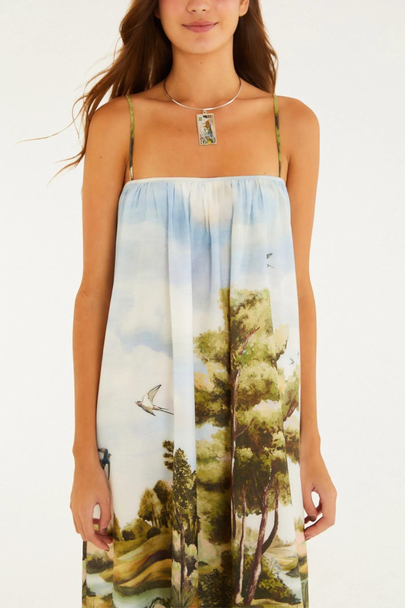 Farm Vestido Longo Alcinhas Estampado Boa Vista - Imagem 3