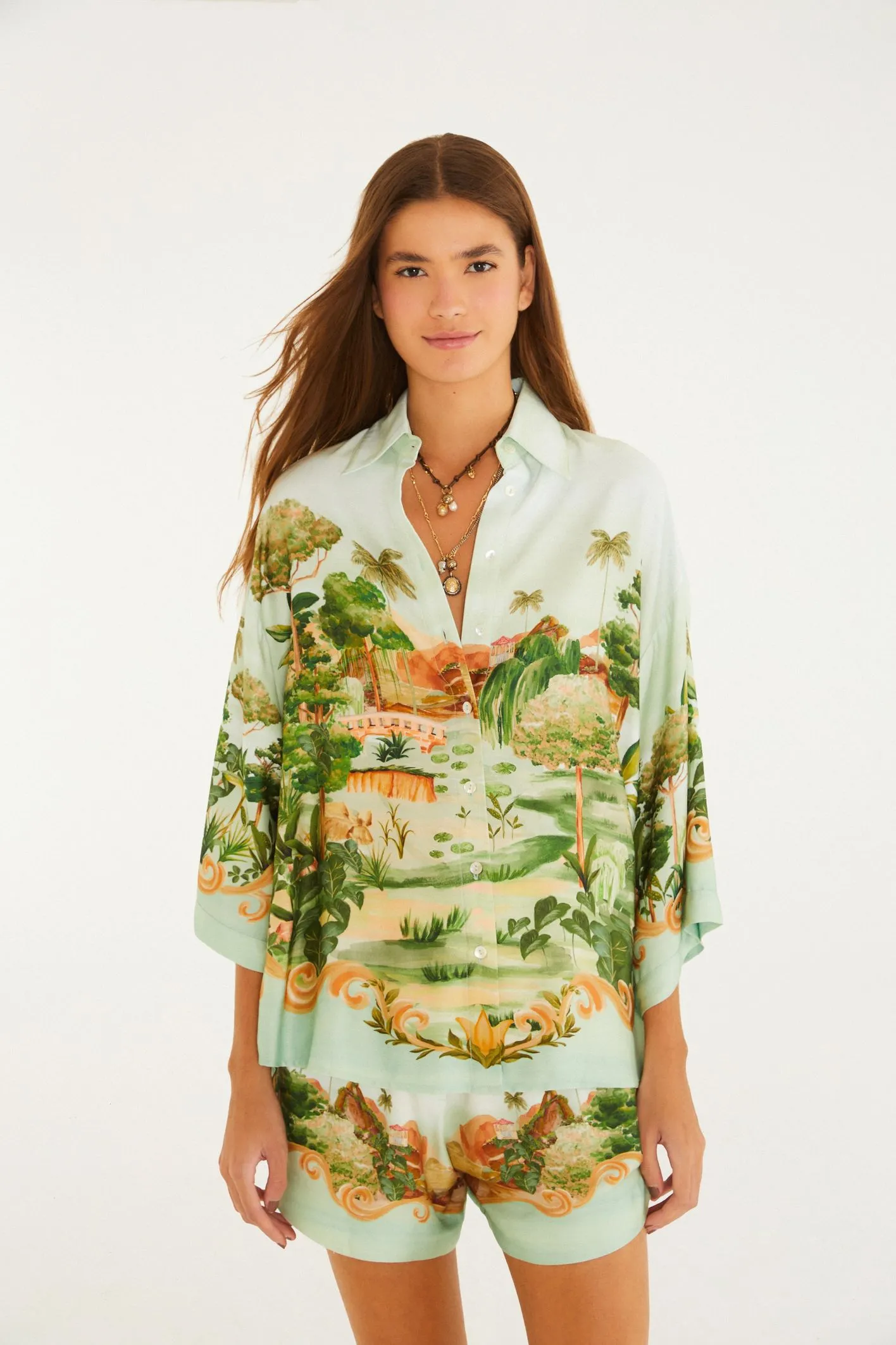 Farm Camisa Estampada Passeio No Parque - Imagem 2